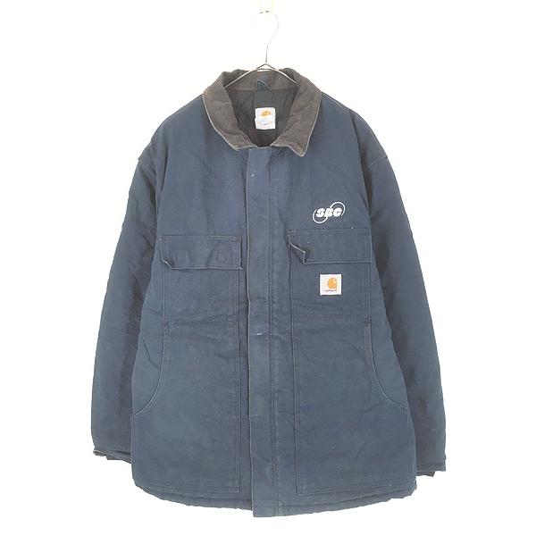 古着 90s- Carhartt ネイビー ダック パデット トラディショナル
