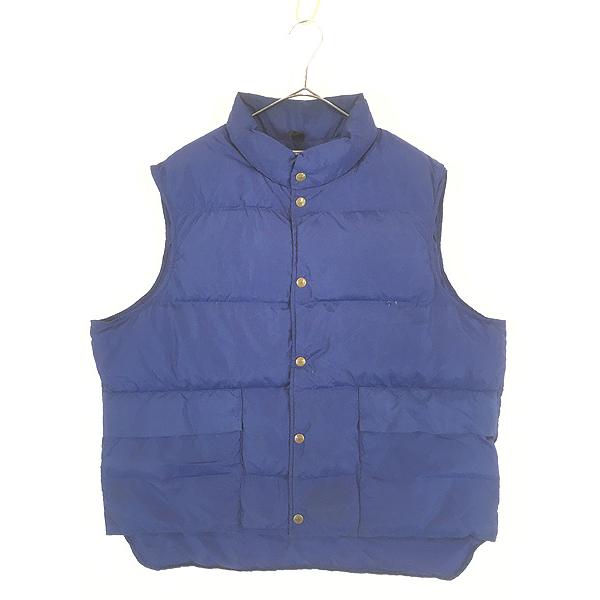 古着 80s USA製 LL Bean 軽量 ナイロン シェル グース ダウン ベスト ネイビー XL 古着 80s USA製 LL Bean 軽量 ナイロン シェル グース ダウン ベスト