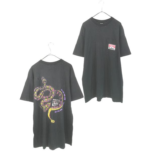 古着 90s USA製 Marlboro 「Snake Pass」 スネーク ヘビ 両面 ポケット