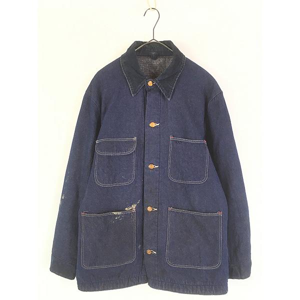 60s 70s Wrangler デニムカバーオール BLUE BEL 60s USA製 BLUE BELL ヴィンテージ ラングラー デニム カバーオール 裏