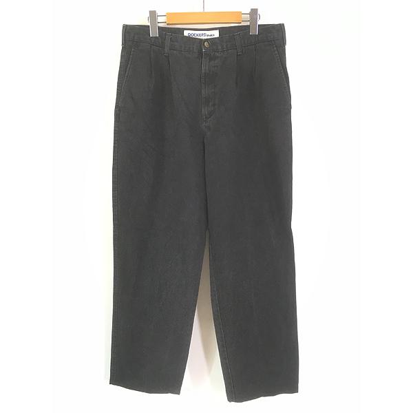 古着 90-00s Dockers スーパー ブラック デニム チノ タック パンツ