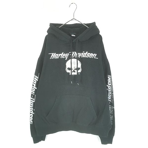 古着 20s HARLEY DAVIDSON スカル メタル ロゴ バイク グラフィック 