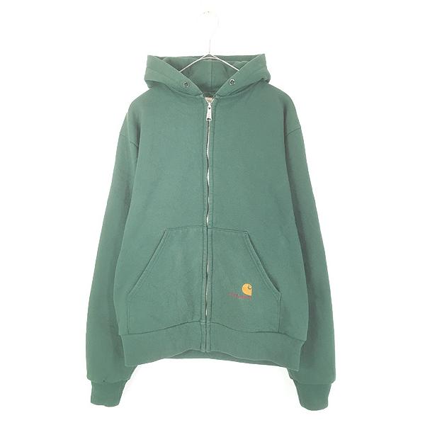 古着 80s USA製 Carhartt 裏地 メッシュ ワンポイント 刺しゅう