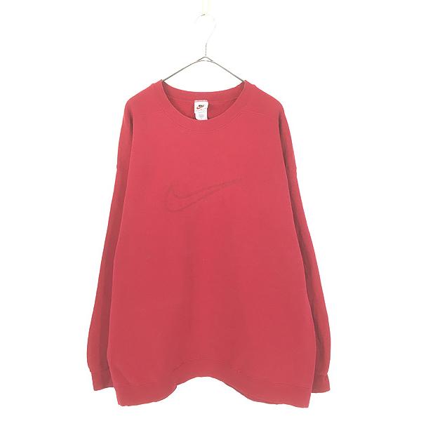 古着 90s USA製 NIKE BIG スウォッシュ 刺しゅう スウェット