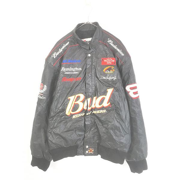 古着 USA製 CHASE 「Budweiser」 バドワイザー 企業 刺しゅう 本革