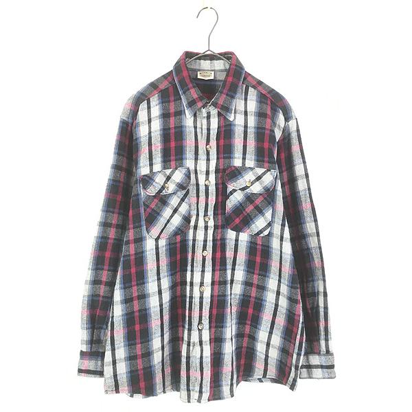 古着 90s USA製 FIVE BROTHER 好配色 チェック ヘビー フランネル