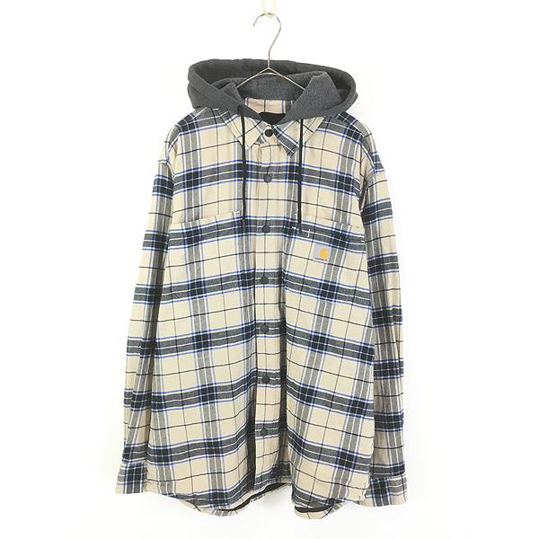 古着 Carhartt 裏地 フリース チェック フランネル シャツ ジャケット