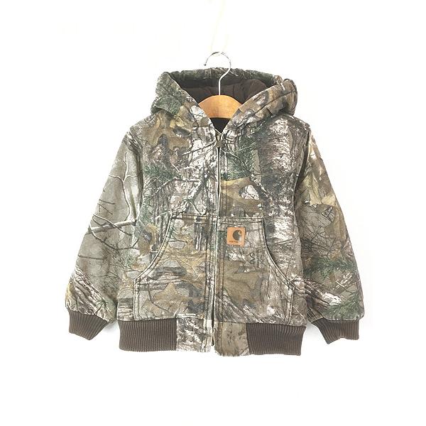 キッズ 古着 00s Carhartt 裏地 メッシュ リアルツリー カモ 迷彩