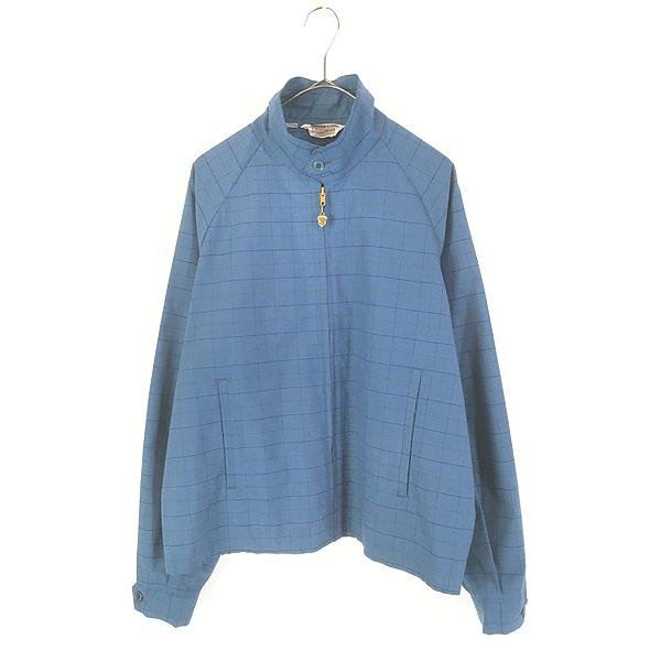 古着 60s McGREGOR 「SCOTSET」 ブルー チェック コットン ドリズラー 