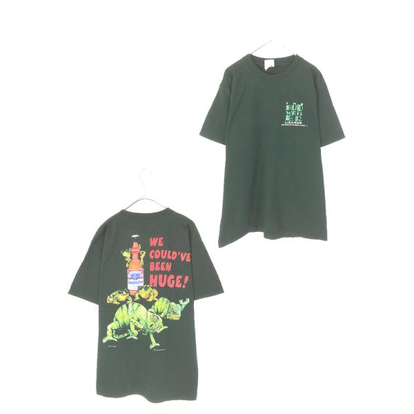 古着 90-00s Budweiser バドワイザー ビール 企業 カエル カメレオン T