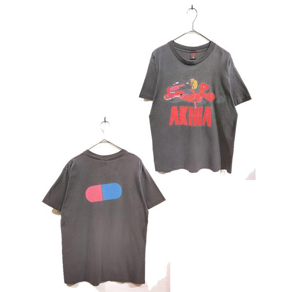 AKIRA 90s グレー Tシャツ 古着 90s USA製 AKIRA アキラ カプセル TV アニメ 逆輸入 Tシャツ M