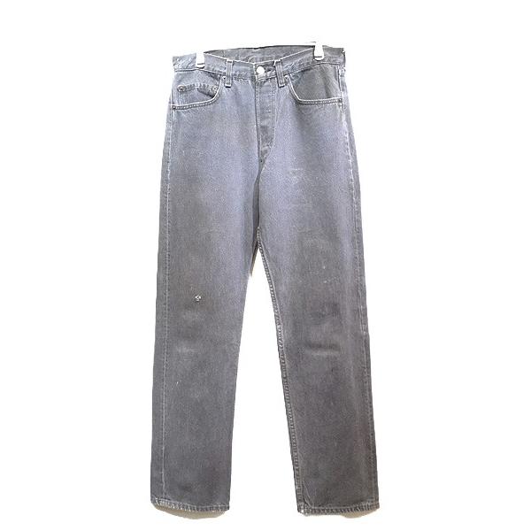 古着 80s USA製 Levi's 501 先染め ブラック デニム パンツ ジーンズ ストレート W30 L31 古着 80s USA製 Levi's 501 先染め ブラック デニム パンツ ジーンズ