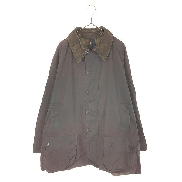 Barbour 90s ウール ジャケット コート ブラウン 古着 90s 英国製 Barbour 3ワラント 「BUSHMAN」 オイルド ワックス