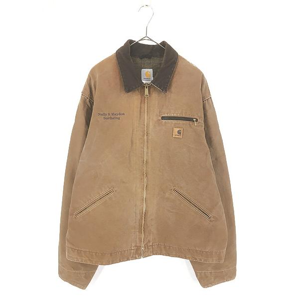 古着 Carhartt 裏地 チェック ブランケット BRN ブラウン ダック デトロイト ジャケット XL Tall 古着 Carhartt 裏地 チェック ブランケット BRN ブラウン ダック