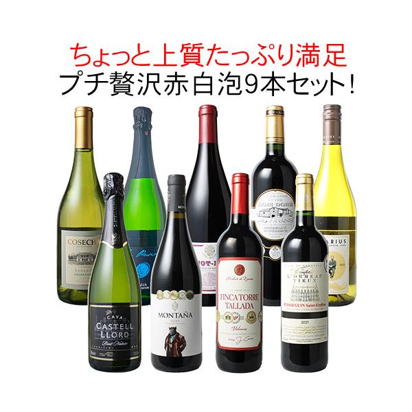 ワイン ワインセット 赤白 スパークリング プチ贅沢 9本 赤ワイン 白ワイン スパークリングワイン 全部入り 飲み比べ 第41弾 wineset 送料無料 父の日 ギフト