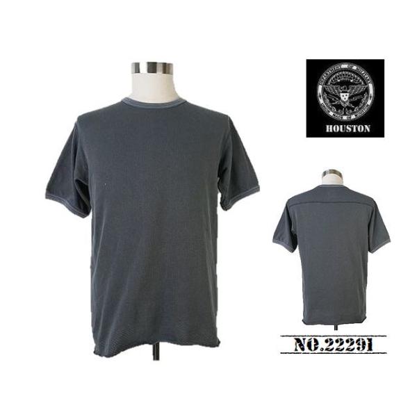 【送料無料 38%OFF】HOUSTON  ヒューストン    メッシュ クルーネック 半袖Tシャツ       NO.22291    BLACK_Lサイズ