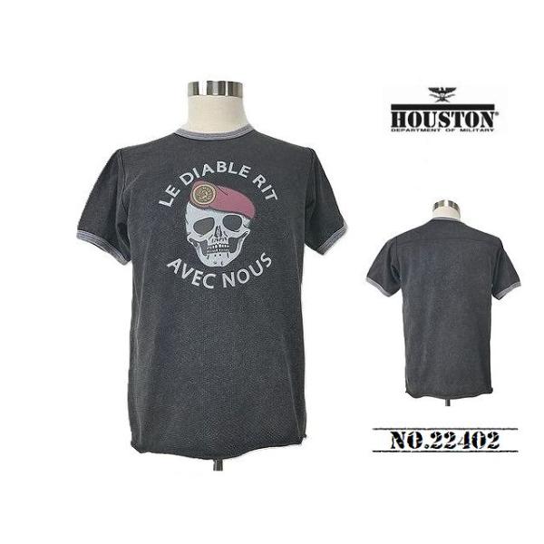 【送料無料 34%OFF】HOUSTON  ヒューストン    メッシュ プリントTシャツ   「LE DIABLE RIT」   NO.22402   BLACK_Lサイズ