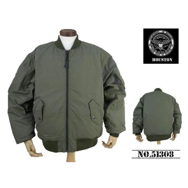 HOUSTON INC. MA-1 フライトジャケット L EMBROIDERY MA-1ジャケット「AIRBORNE」 HOUSTON 51186