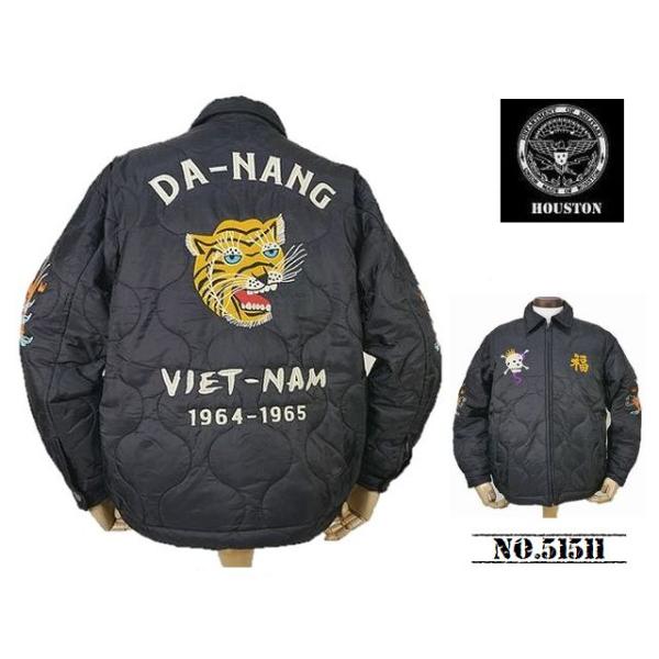 HOUSTON /ヒューストン　ベトナムジャケット　ベトジャン　ブルゾン　虎　龍 dragon-agent_51511-bk-m