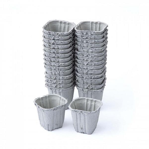 新聞古紙100%原料の環境にやさしい園芸ポット。土に還る園芸ポット 30個入 園芸ポット ガーデニング 園芸 ポット リサイクル 古紙 新聞紙 種植え 植替え 植付 土に還る ECO 日本製