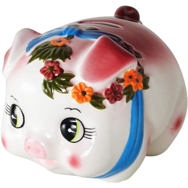 豚の貯金箱 大きいサイズ Piggy bank ピギーバンク 陶器 希少 レア 即納】豚の貯金箱 ピギーバンク 豚 貯金箱 特大 ピンク かわいい貯金箱