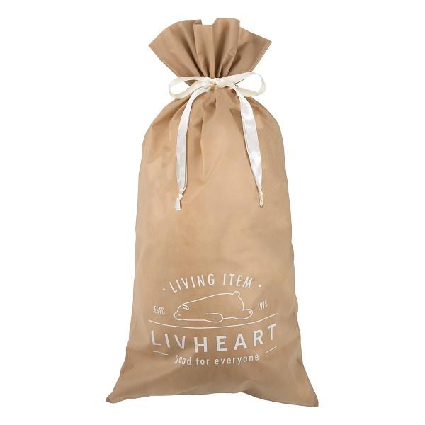LivHeart 【即納】ギフトバッグL ベージュ 19019-13 メール便