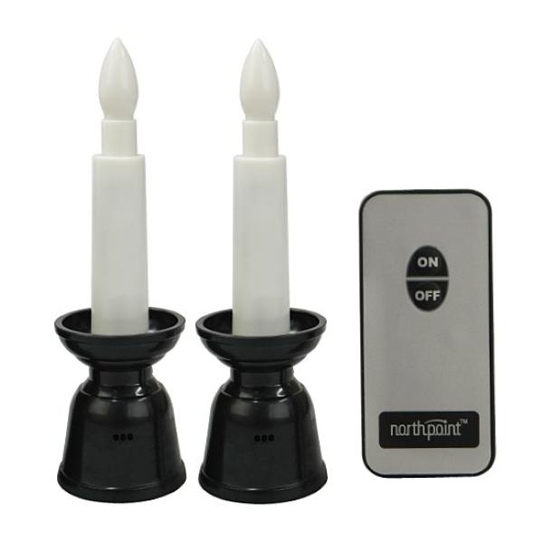 火を使わない安心安全のLEDローソク。ファイン リモコン式 安心 ＬＥＤ ローソク ミニ  神棚用 火 使わない 単4形 ライトのローソク 10分で自動消灯 FIN-1024BK 仏壇 神棚 お盆 法事 黒 ブラック 安心 安全 蝋燭 ろう...