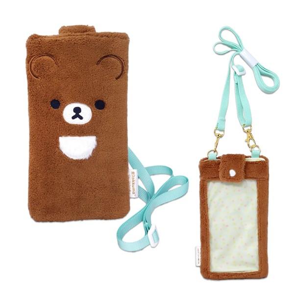 Rilakkuma モフモフスマホポーチ チャイロイコグマ 内藤デザイン研究所