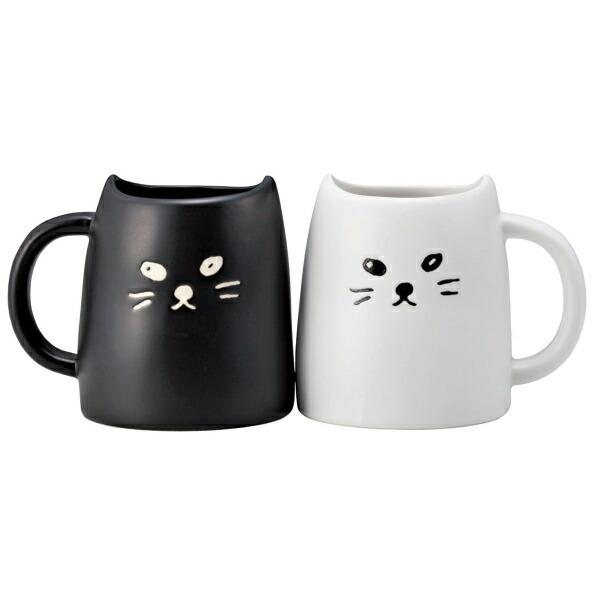 サンアート 黒ねこと白ねこのペアマグ 陶磁器製ティーカップセット