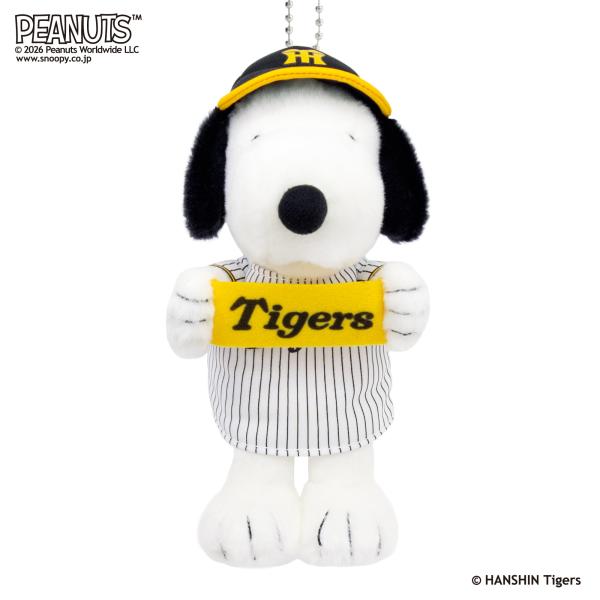 即納】スヌーピー プロ野球コラボ マスコット 阪神タイガース 18cm 
