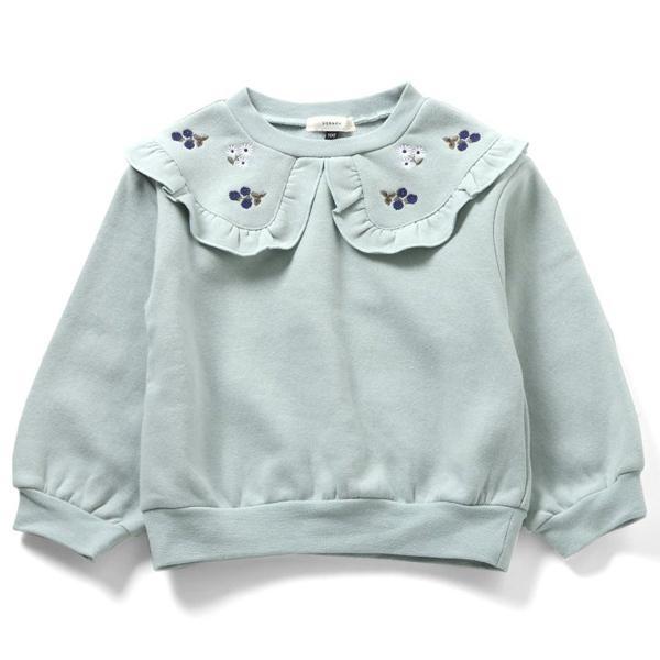 Seraph 襟刺しゅう裏起毛トレーナー セラフ 長袖 トレーナー キッズ 子ども服 S411094