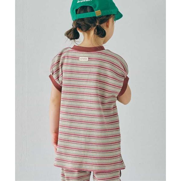 商品説明p.premierらしい配色がキュートなマルチボーダーシリーズ。インナーにも使える、1枚で着てもかわいい肩が隠れるノースリーブトップスです。生地は綿・ストレッチの薄手のボーダーワッフル素材。ワッフル生地ですが薄手なので夏まで着られま...