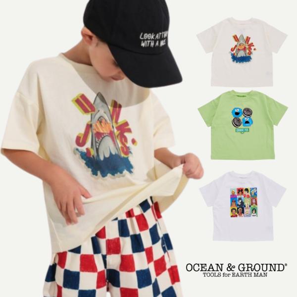 子供服 半袖Tシャツ OCEAN&GROUND シティプリントTシャツ キッズ 子供服 男の子 女の子 4616103