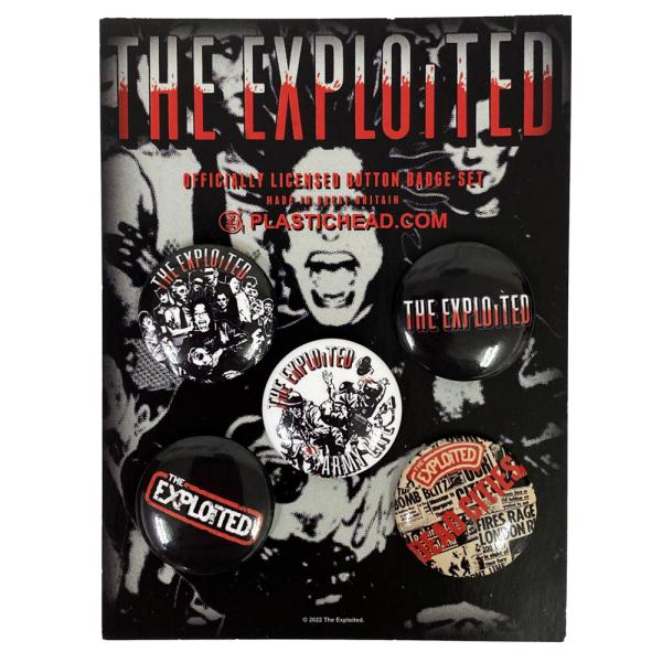 EXPLOITED 缶バッジ dragtrain_explo-b-set