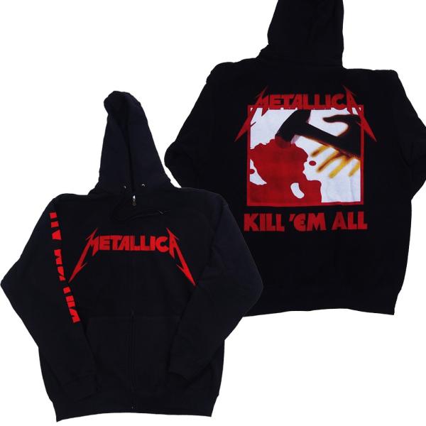 METALLICA�E���^���J�EKILL 'EM ALL BLACK  �W�b�v�p�[�J�[ �I�t�B�V�����o���h�p�[�J�[