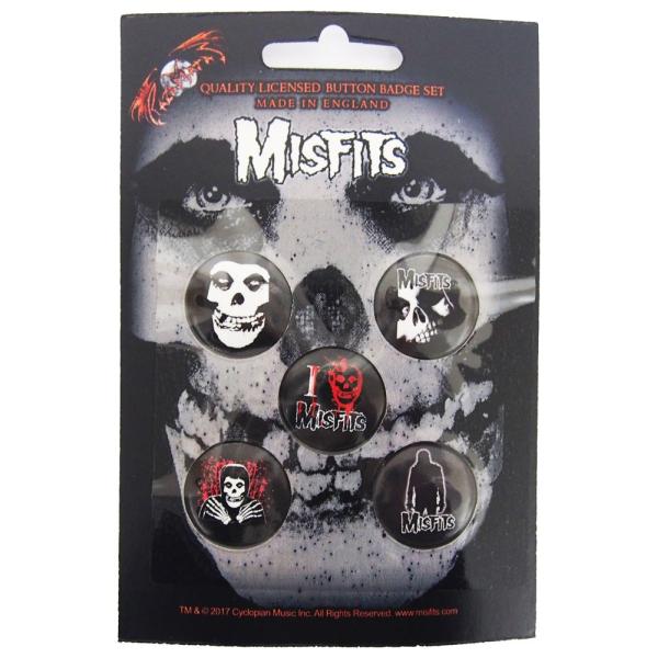 ミスフィッツ・MISFITS・SKULL・ BADGE SET・缶バッジセット(5個入り