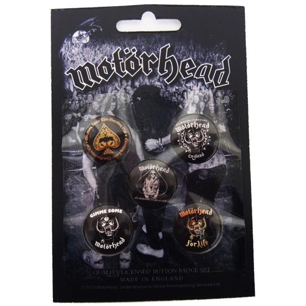 MOTORHEAD・モーターヘッド・CLEAN YOUR CLOCK・ BADGE SET・缶バッジセット(5個入り)