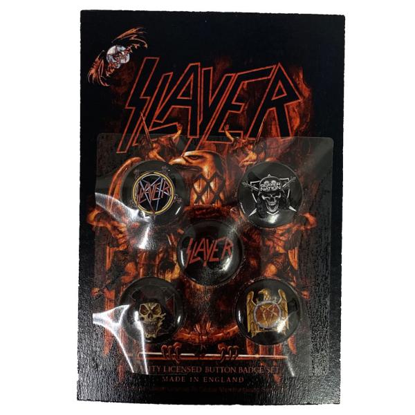 SLAYER�E�X���C���[�EEAGLE�EBUTTON BADGE SET�E�o�b�W�E�ʃo�b�W�Z�b�g(5����)