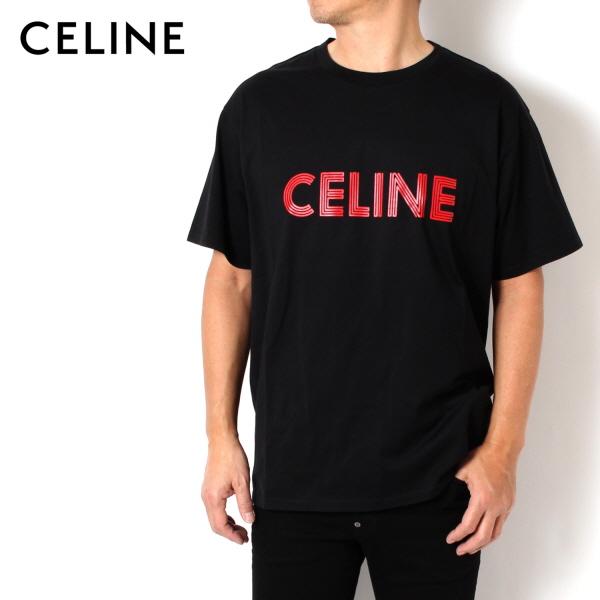 セリーヌ CELINE メンズ CELINEプリント LOOSE ルーズ Tシャツ【ブラック】 2X51I671Q  38BR/【2024SS】m-tops