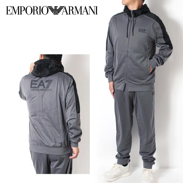 EA7 フルジップパーカー 黒・グレー・白 EMPORIO ARMANI 24AWモデル エンポリオアルマーニ EA7 ジップ