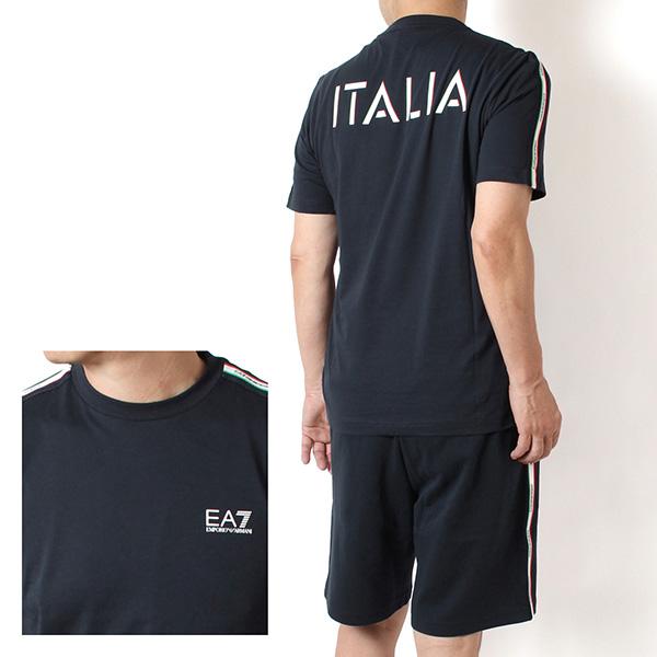 EA7 ベルトネイビー ジャージセット Tシャツ付き エンポリオ アルマーニ EMPORIO ARMANI 26SSモデル エンポリオアルマーニ EA7 メンズ