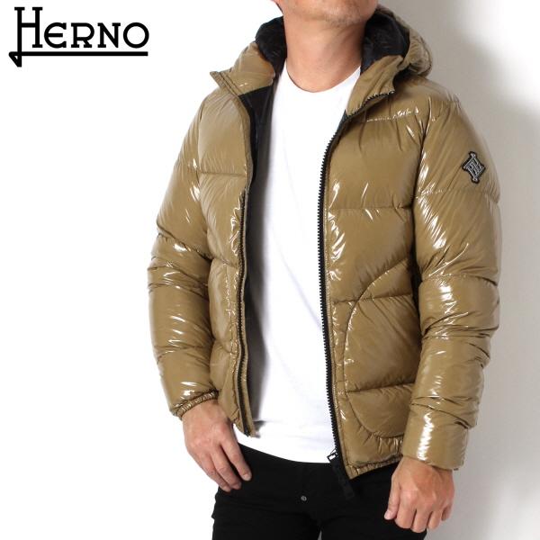 HERNO ヘルノ メンズ GLOSSファブリック ボンバーダウン