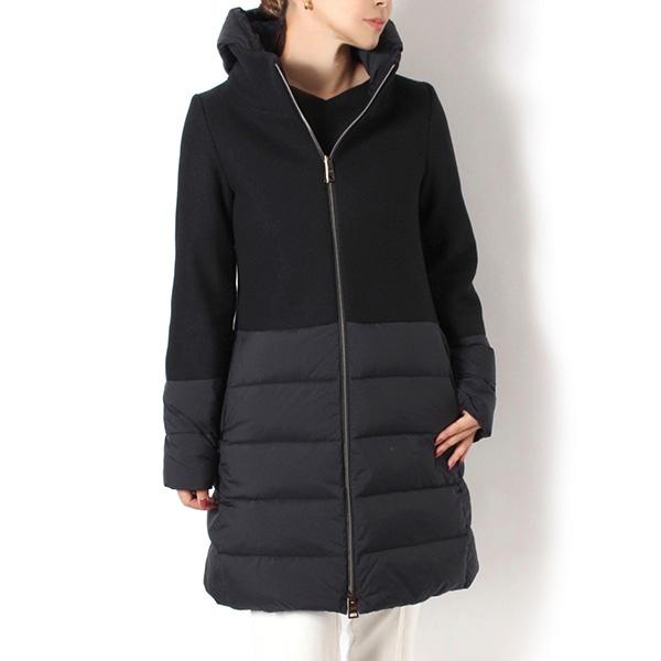 美品　HERNO　ダウン付きコート　ハイブリッドコート　ライナー付　黒　46 楽天市場】【アウトレット】【ラスト1点】ヘルノ HERNO ダウンコート