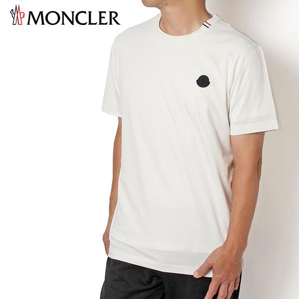 【美品】MONCLER 国内正規品 胸ポケット 袖トリコロール Tシャツ М トリコロールレトラージュx定番ロゴ Tシャツ 新作22SS (MONCLER