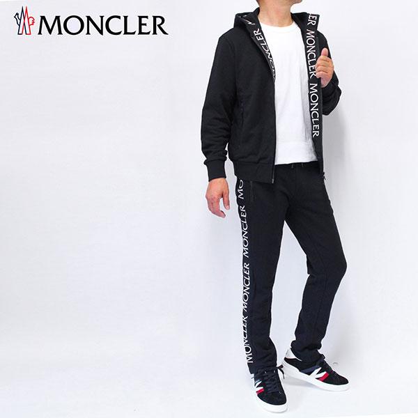 モンクレール MONCLER メンズ ロゴ刺しゅうデザイン パーカー上下