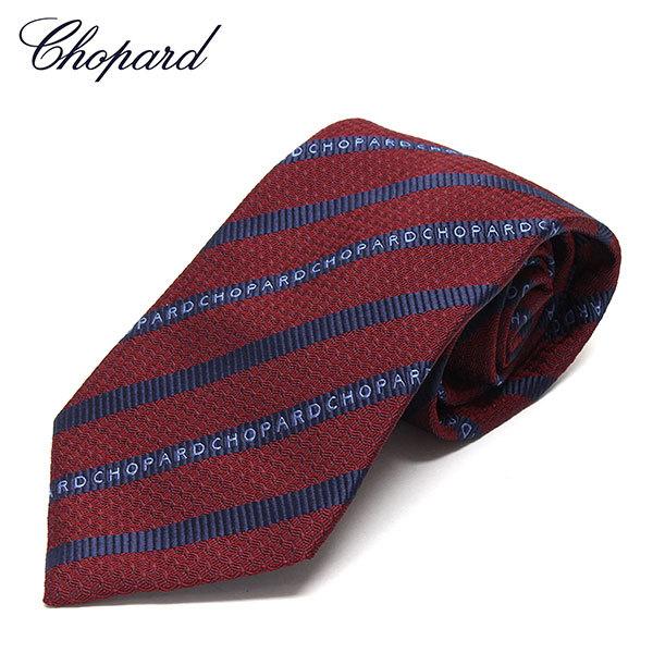 ■新品■未使用■ Chopard ショパール シルク100% 総柄 ネクタイ ビジネス 紳士 メンズ ブルー系 BN6444 Chopard（ショパール） ネクタイ necktie【レッド×ネイビーストライプ