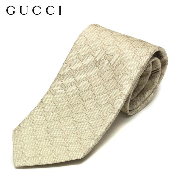 GUCCI（グッチ） ネクタイ necktie【アイボリー(キナリ)】 456522