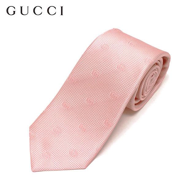 GUCCI グッチ DOUBLE G JACQUARD ネクタイ necktie【ライトピンク 