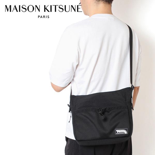 【メゾンキツネ】スタジャン フォックス パッチ ブラック 23AW MAISON KITSUNE メゾンキツネ ポロシャツ フォックス ヘッド