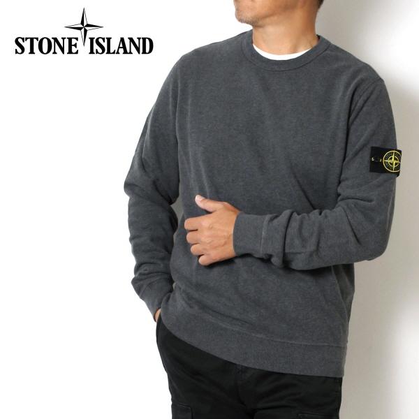STONE ISLANDグレー 長袖ニット セーター ワッペン付きM